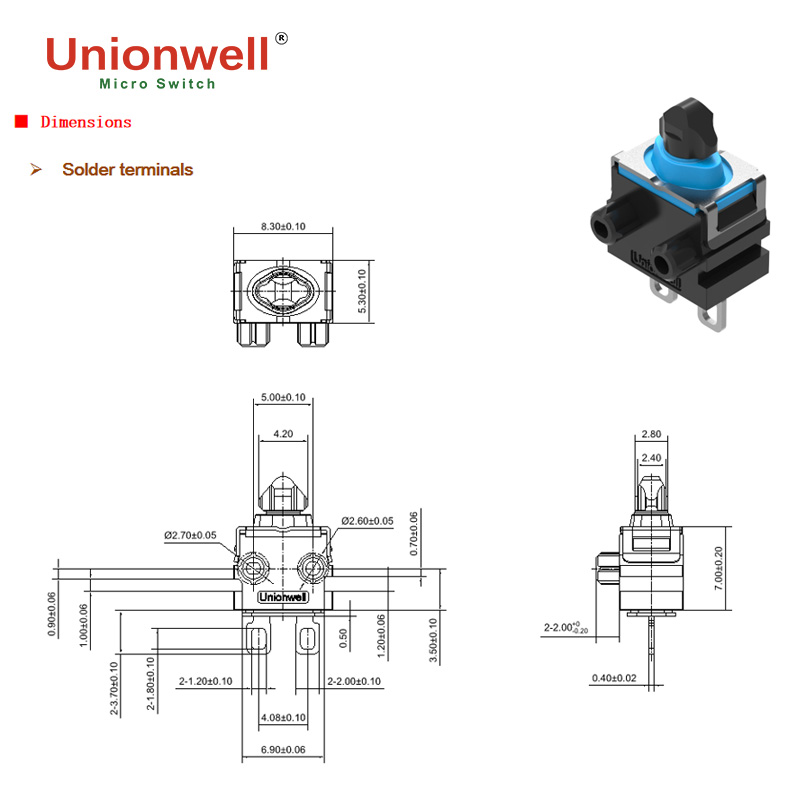 waterproof micro siwtch dimensions